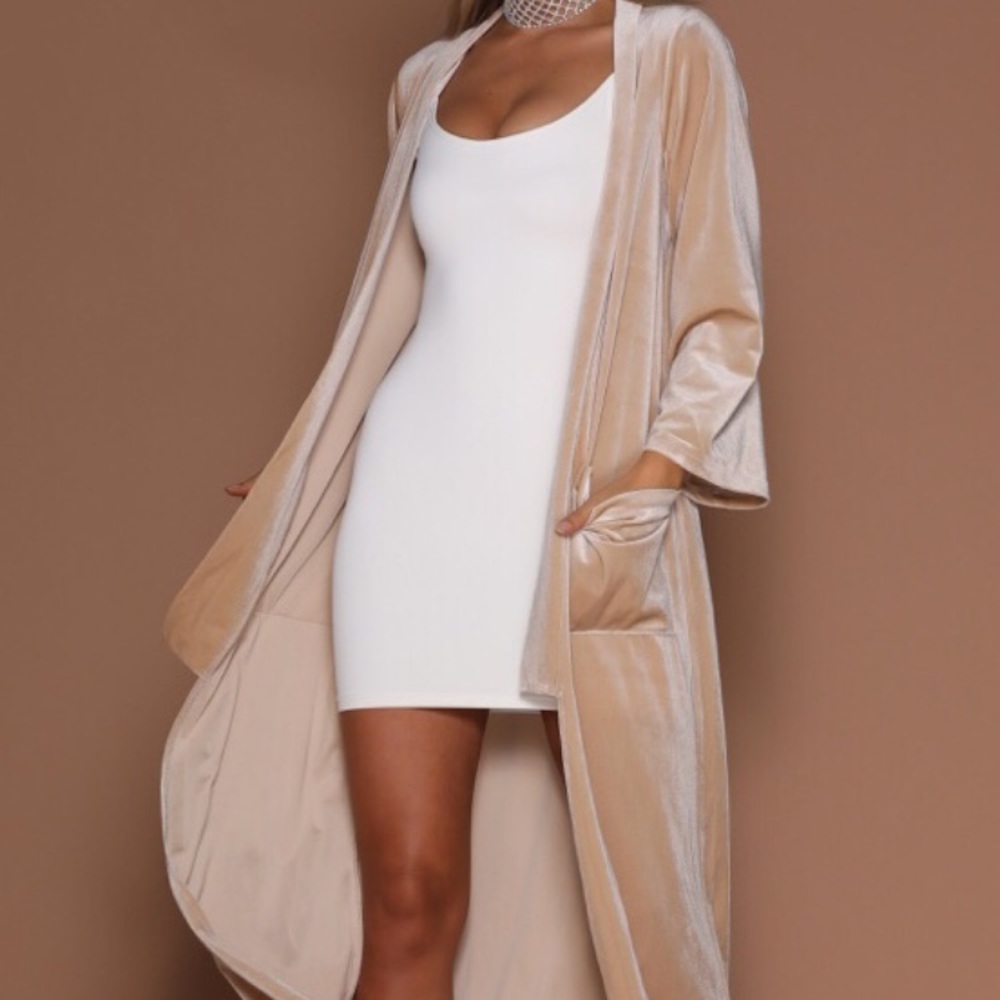 Meshki Champagne Velvet Coat